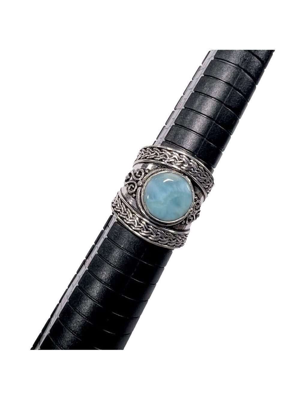 Larimar 925 Gemstone Ring size 7.5